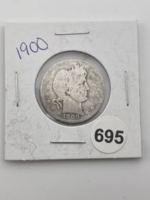 1900 Barber Quarter Coin