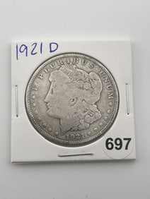 1921 D Morgan Silver Dollar Coin