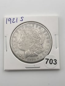 1921 S Morgan Silver Dollar Coin