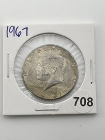 1967 Kennedy Half Dollar Silver Coin