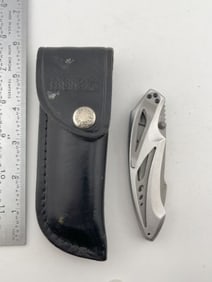 Buck Knife with Leather Sheath