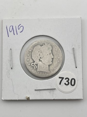 1915 Barber Quarter Coin (1 of 2)