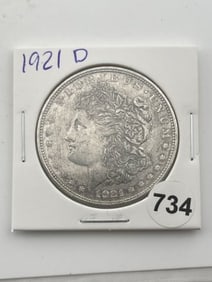 1921 D Morgan Silver Dollar Coin