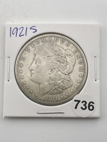 1921 S Morgan Silver Dollar Coin