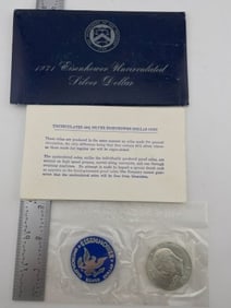 1971 UNC 40% Silver Eisenhower Dollar Coin