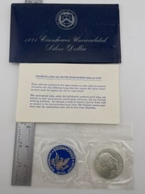 1971 UNC 40% Silver Eisenhower Dollar Coin