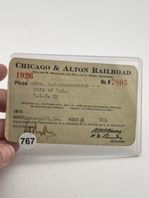 1926 Chicago & Alton Railroad Card