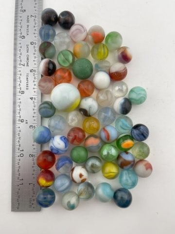 Group of Very Nice Marbles: KEY WORDS: INDIAN ARTIFACT ARTIFACTS ARROWHEAD ARROWHEADS NATIVE AMERICAN MISSISSIPPIAN QUAPAW CADDO POTTERY COINS MORGAN DOLLAR PEACE DOLLAR SILVER COINS Arkansas. Now taking in consignments for pre-