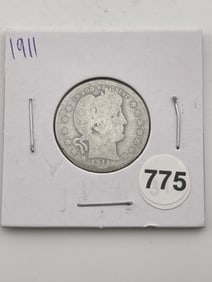1911 Barber Quarter Coin
