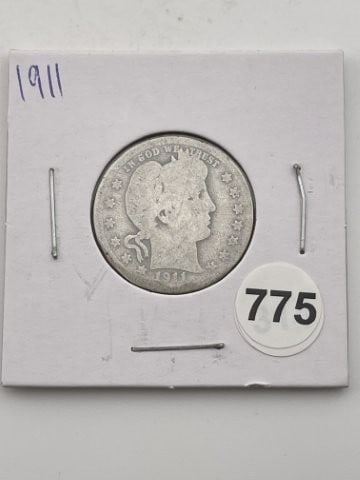 1911 Barber Quarter Coin (1 of 2)
