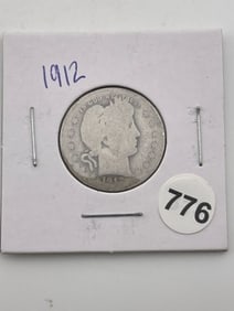 1912 Barber Quarter Coin