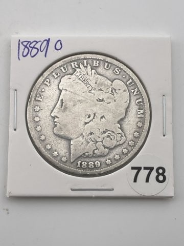 1889 O Morgan Silver Dollar Coin: KEY WORDS: INDIAN ARTIFACT ARTIFACTS ARROWHEAD ARROWHEADS NATIVE AMERICAN MISSISSIPPIAN QUAPAW CADDO POTTERY COINS MORGAN DOLLAR PEACE DOLLAR SILVER COINS Arkansas. Now taking in consignments for pre-