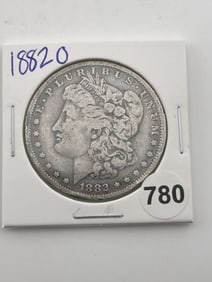 1882 O Morgan Silver Dollar Coin