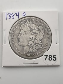 1884 O Morgan Silver Dollar Coin