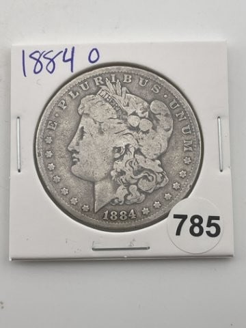 1884 O Morgan Silver Dollar Coin: KEY WORDS: INDIAN ARTIFACT ARTIFACTS ARROWHEAD ARROWHEADS NATIVE AMERICAN MISSISSIPPIAN QUAPAW CADDO POTTERY COINS MORGAN DOLLAR PEACE DOLLAR SILVER COINS Arkansas. Now taking in consignments for pre-