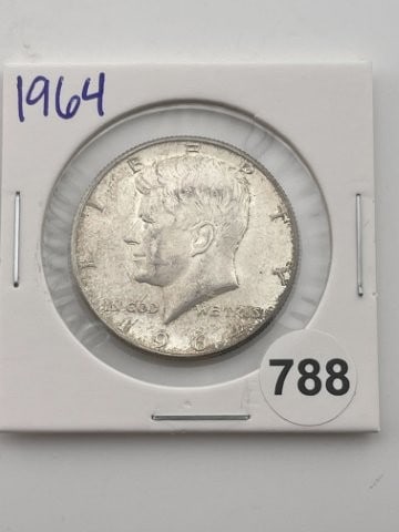 1964 Kennedy Half Dollar Silver Coin: KEY WORDS: INDIAN ARTIFACT ARTIFACTS ARROWHEAD ARROWHEADS NATIVE AMERICAN MISSISSIPPIAN QUAPAW CADDO POTTERY COINS MORGAN DOLLAR PEACE DOLLAR SILVER COINS Arkansas. Now taking in consignments for pre-