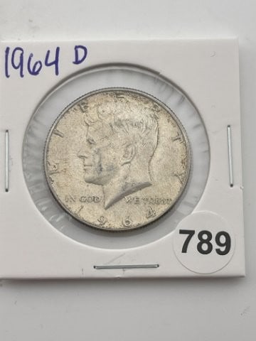 1964 D Kennedy Half Dollar Silver Coin: KEY WORDS: INDIAN ARTIFACT ARTIFACTS ARROWHEAD ARROWHEADS NATIVE AMERICAN MISSISSIPPIAN QUAPAW CADDO POTTERY COINS MORGAN DOLLAR PEACE DOLLAR SILVER COINS Arkansas. Now taking in consignments for pre-