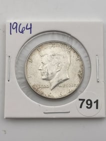 1964 Kennedy Half Dollar Silver Coin