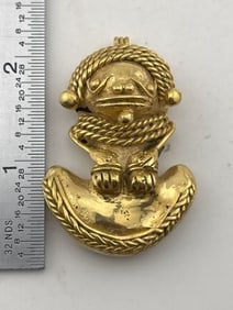 Tumbaga Tairona Gold Figurine UNKNOWN MATERIAL Indian Artifact Arrowhead