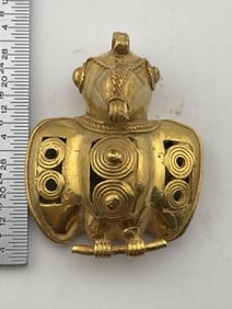 Tumbaga Tairona Gold Figurine UNKNOWN MATERIAL Indian Artifact Arrowhead