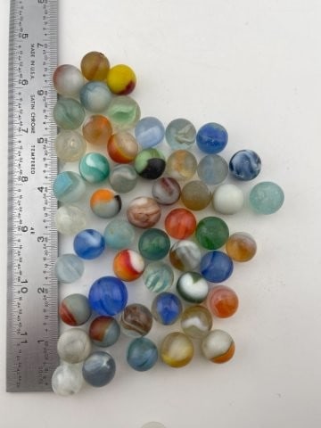 Group of Very Nice Marbles: KEY WORDS: INDIAN ARTIFACT ARTIFACTS ARROWHEAD ARROWHEADS NATIVE AMERICAN MISSISSIPPIAN QUAPAW CADDO POTTERY COINS MORGAN DOLLAR PEACE DOLLAR SILVER COINS Arkansas. Now taking in consignments for pre-