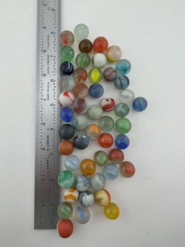 Group of Very Nice Marbles: KEY WORDS: INDIAN ARTIFACT ARTIFACTS ARROWHEAD ARROWHEADS NATIVE AMERICAN MISSISSIPPIAN QUAPAW CADDO POTTERY COINS MORGAN DOLLAR PEACE DOLLAR SILVER COINS Arkansas. Now taking in consignments for pre-