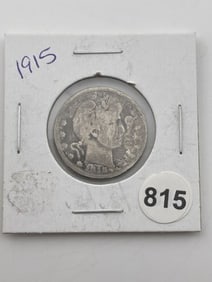 1915 Barber Quarter Coin