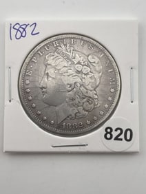 1882 Morgan Silver Dollar Coin