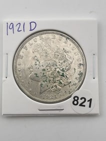 1921 D Morgan Silver Dollar Coin
