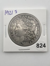 1921 S Morgan Silver Dollar Coin