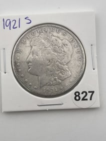 1921 S Morgan Silver Dollar Coin