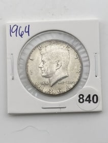 1964 Kennedy Half Dollar Silver Coin