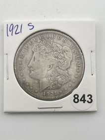 1921 S Morgan Silver Dollar Coin