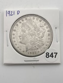 1921 D Morgan Silver Dollar Coin