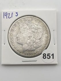 1921 S Morgan Silver Dollar Coin