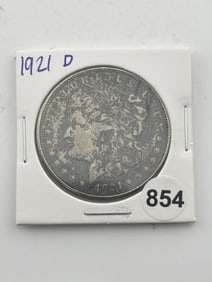1921 D Morgan Silver Dollar Coin