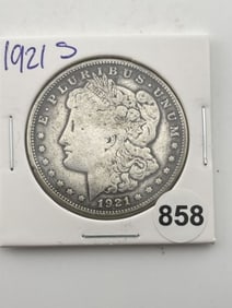 1921 S Morgan Silver Dollar Coin