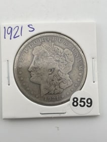 1921 S Morgan Silver Dollar Coin