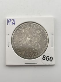 1921 Morgan Silver Dollar Coin
