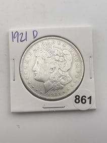 1921 D Morgan Silver Dollar Coin