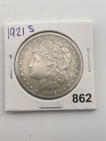 1921 S Morgan Silver Dollar Coin