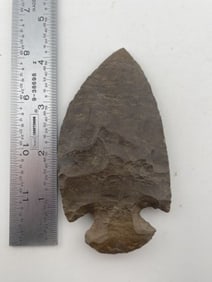 4 & 3/8" Hopewell Indian Artifact Arrowhead