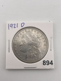 1921 D Morgan Silver Dollar Coin