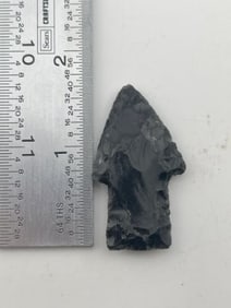 1 & 3/4" Obsidian Point Indian Artifact Arrowhead