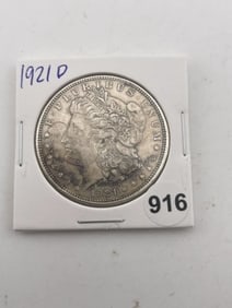 1921 D Morgan Silver Dollar Coin