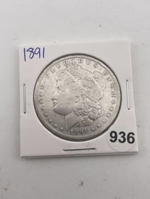 1891 Morgan Silver Dollar Coin
