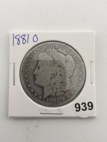 1881 O Morgan Silver Dollar Coin