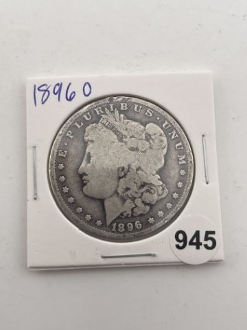 1896 O Morgan Silver Dollar Coin: KEY WORDS: INDIAN ARTIFACT ARTIFACTS ARROWHEAD ARROWHEADS NATIVE AMERICAN MISSISSIPPIAN QUAPAW CADDO POTTERY COINS MORGAN DOLLAR PEACE DOLLAR SILVER COINS Arkansas. Now taking in consignments for pre-