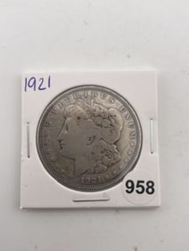 1921 Morgan Silver Dollar Coin