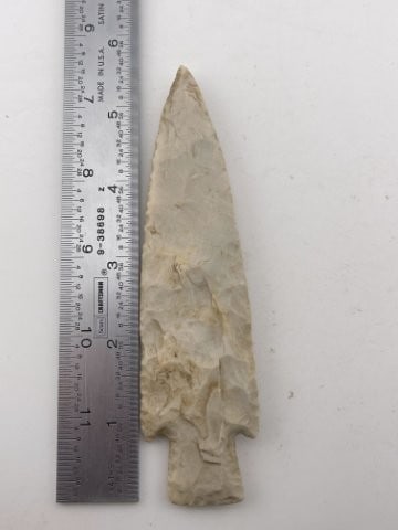 5 & 3/4" Hardin Indian Artifact Arrowhead (1 of 4)